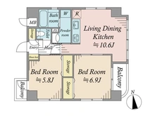 【東京都/台東区浅草】レガリアシティ浅草リバーサイド 間取り図