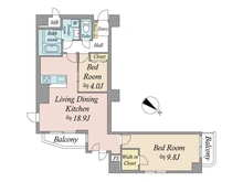【東京都/豊島区巣鴨】フロール巣鴨 間取り図