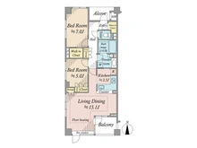 【神奈川県/横浜市中区池袋】グランスイート横濱山手 間取り図