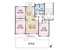 【神奈川県/横浜市旭区東希望が丘】希望ヶ丘グリーンハイツ 間取り図