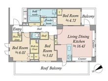 【東京都/墨田区立花】ジェイパーク亀戸 間取り図