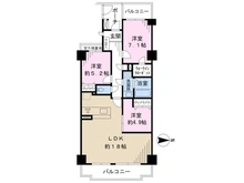 【千葉県/千葉市稲毛区穴川】第一ハイツ稲毛エルステージ 間取り図