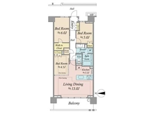 【千葉県/千葉市中央区弁天】プレミスト千葉公園 間取り図