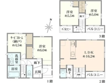 【東京都/江戸川区鹿骨】江戸川区鹿骨3丁目　新築戸建2号棟 