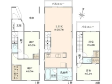 【東京都/杉並区和田】杉並区和田1丁目　新築戸建　D号棟 