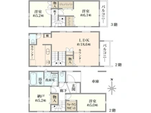 【東京都/足立区竹の塚】足立区竹の塚4丁目　新築戸建1号棟 