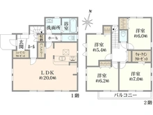 【神奈川県/横浜市旭区市沢町】旭区市沢町　新築戸建　1号棟（全2棟） 