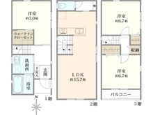 【東京都/江東区東砂】東砂3丁目　新築戸建て　A号棟 