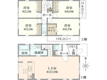【東京都/町田市高ヶ坂】町田市高ヶ坂2丁目　新築一戸建て　全1棟 