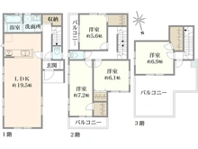 【神奈川県/茅ヶ崎市室田】茅ヶ崎市室田3丁目　新築戸建　3号棟/全6棟 