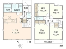 【東京都/小平市上水新町】新築戸建：小平市上水新町2丁目(全15棟 12号棟） 