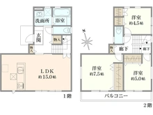 【東京都/三鷹市上連雀】三鷹市上連雀7丁目　新築戸建（II期）)B号棟 