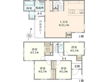 【埼玉県/八潮市大字大曽根】八潮市大曽根　新築戸建　3号棟 