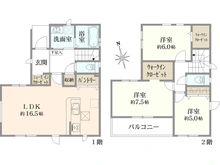 【埼玉県/川越市六軒町】川越市六軒町2丁目新築戸建て3号棟 