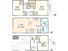 【神奈川県/横浜市緑区白山】横浜市緑区白山2丁目　新築戸建1号棟(全4棟) 