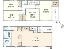 【神奈川県/横浜市保土ケ谷区新桜ケ丘】保土ケ谷区新桜ケ丘1丁目　新築戸建　2号棟（全2棟） 