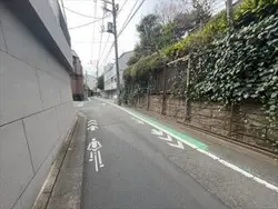 【東京都/渋谷区上原】渋谷区上原2丁目 土地 前面道路・２０２６年２月撮影