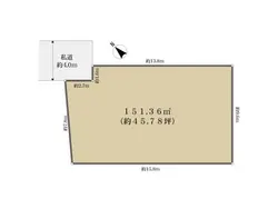 【東京都/渋谷区上原】渋谷区上原2丁目 土地 区画図