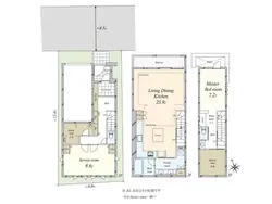 【東京都/目黒区中目黒】目黒区中目黒三丁目新築戸建 間取り図