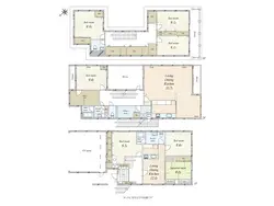 【東京都/目黒区三田】目黒区三田2丁目　中古戸建 間取り図