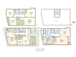 【東京都/港区麻布台】麻布台3丁目　戸建 間取り図