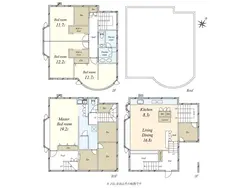 【東京都/港区元麻布】港区元麻布3丁目　中古戸建 間取り図