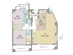 【東京都/港区白金】パーク・ノヴァ白金ヒルトップレジデンス 間取り図