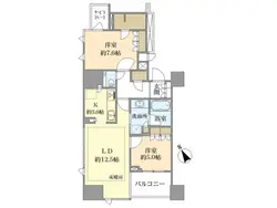 【東京都/港区虎ノ門】プラウド虎ノ門 間取り図