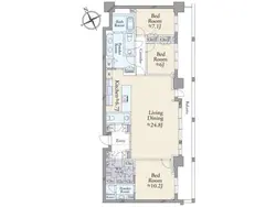 【東京都/港区六本木】パークコート六本木ヒルトップ 間取り図