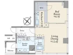 【東京都/港区六本木】マジェスタワー六本木 間取り図