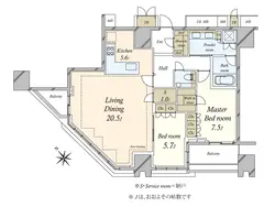 【東京都/渋谷区渋谷】プラウドタワー渋谷 間取り図