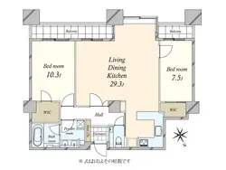 【東京都/港区東新橋】東京ツインパークス　レフトウィング 間取り図