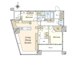 【東京都/中央区勝どき】パークタワー勝どきサウス 間取り図