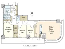 【東京都/中野区中野】パークシティ中野ザタワーブリーズ 間取り図