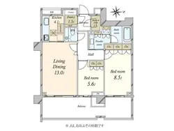 【東京都/渋谷区広尾】広尾ガーデンフォレスト F棟 間取り図