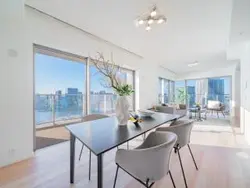 【東京都/中央区晴海】HARUMI FLAG SUN VILLAGE T棟 リビング・ダイニング：※家具・調度品等は本体価格に含まれません。