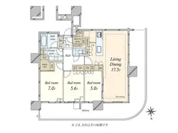 【東京都/中央区晴海】HARUMI FLAG SUN VILLAGE T棟 間取り図