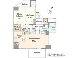 【東京都/港区赤坂】プレミスト赤坂翠嶺 間取り図