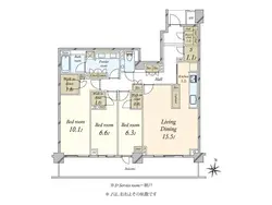 【東京都/港区西麻布】ザ・パークハウス西麻布霞町 間取り図