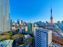 【東京都/港区虎ノ門】シティタワー虎ノ門 眺望：バルコニより右手には東京タワーを望めます