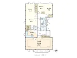 【東京都/港区白金台】ザ・パームス白金台 間取り図