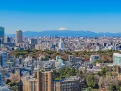 【東京都/港区白金】ザ・パークハウス白金二丁目タワー 眺望：バルコニーから（西側）※ズームあり