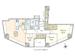 【東京都/千代田区三番町】ザ・パークハウスグラン三番町26 間取り図