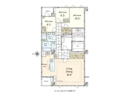 【東京都/港区元麻布】グランドメゾン元麻布 間取り図