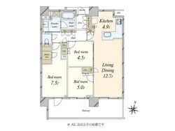 【東京都/目黒区大岡山】プラウド都立大学 間取り図