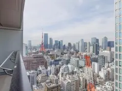 【東京都/港区浜松町】WORLD TOWER RESIDENCE 眺望：バルコニーから西側を望む