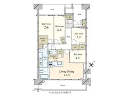 【東京都/中央区晴海】HARUMI FLAG SEA VILLAGE D棟 間取り図