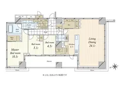 【東京都/新宿区四谷】クラッシィタワー新宿御苑 間取り図