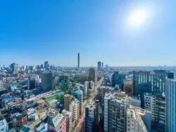 【東京都/渋谷区渋谷】プラウドタワー渋谷 眺望：バルコニーから(天候によっては富士山が望めます)