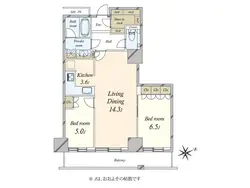 【東京都/新宿区北新宿】ザ・パークハウス新宿タワー 間取り図